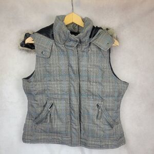 Aeropostale Puffer Vest Down/Feather Fill Removable Faux Fur Size Youth XL